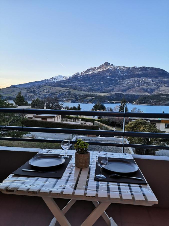 Studio Vue Sur Lac Et Montagne Savines Kültér fotó