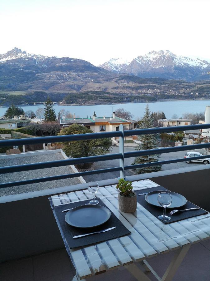 Studio Vue Sur Lac Et Montagne Savines Kültér fotó